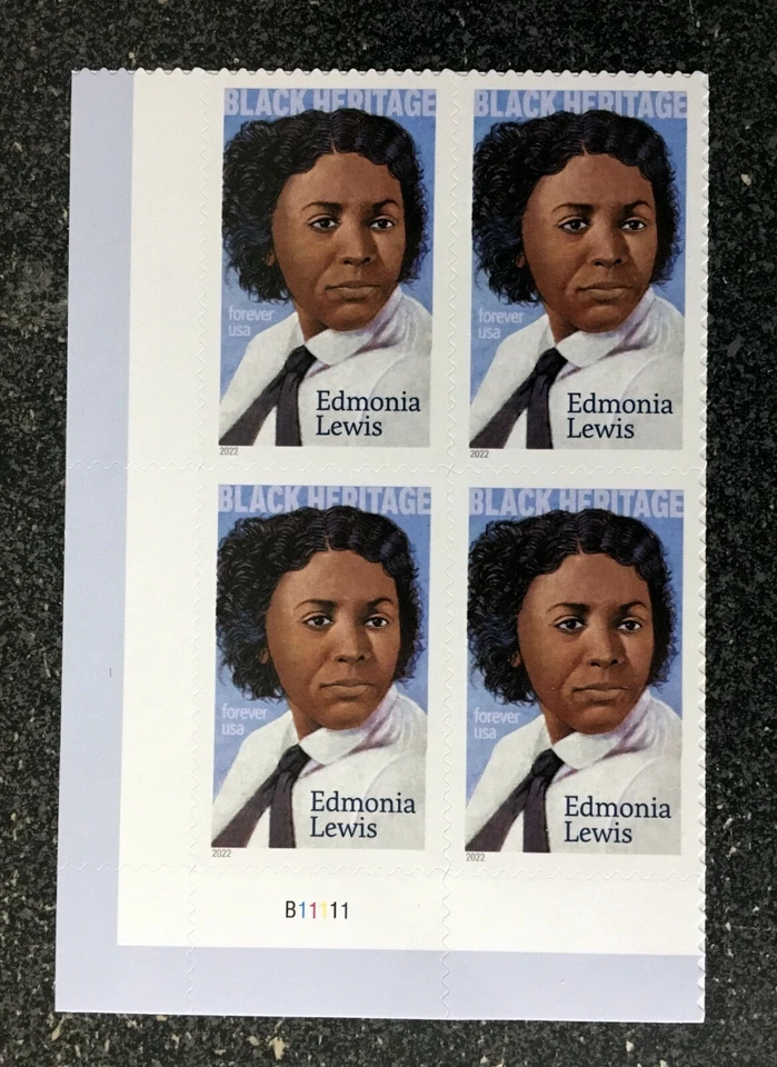 2022USA #5663 Forever Edmonia Lewis - Black Heritage - Plate Block of 4 mint - Image 2 of 2