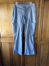 Cherokee Women Workwear Revolution, Drawstring Scrub Pants, Gray Size Medium