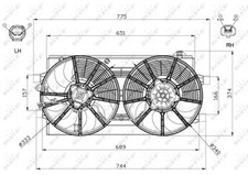NRF 47570 Fan, radiator for NISSAN