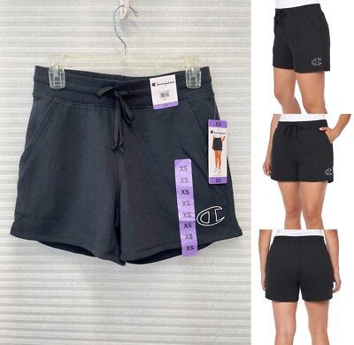 Champion Womens French Terry Sueded Short Black NWT
