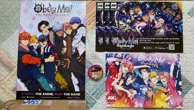 Anime Expo Obey Me! Bundle Limited Edition Posters Set and Exclusive Pin