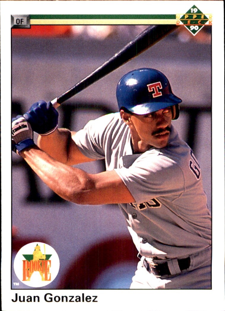 1990 Upper Deck #72 Juan Gonzalez RC TEXAS RANGERS ROOKIE