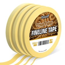4 Rolls Fine Line Tape - Medium Tack Pinstripe Tape, Fineline Masking Tape in 1/