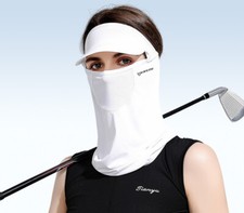 Summer sun protection ice silk outdoor breathable and UVresistant mask with brim