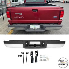 New Chrome Rear Step Bumper Assembly For 1993-2011 Ford Ranger Styleside - Steel