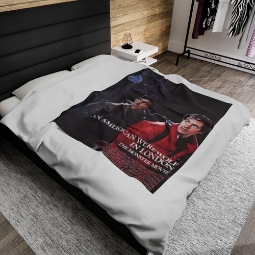 Velveteen Plush Blanket An American Werewolf in London vintage movie poster - Picture 5 of 25