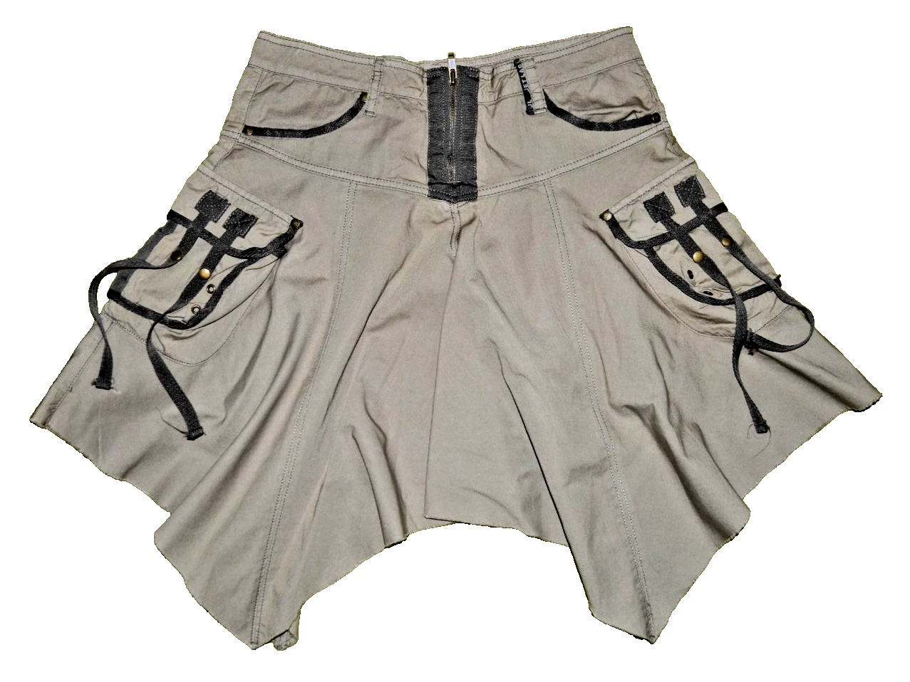 Leaf Skirt Women's 29" Waist Khaki Pockets Jetlag Originality
