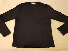 Mens Calvin Klein Sweater L Large Black Cotton Crewneck
