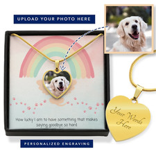Dog Memorial Gift Pet Personalized Gifts for Her Pet Memorial Necklace for Dog M
