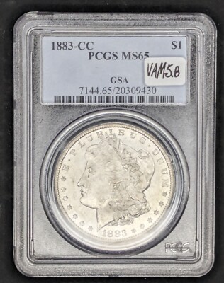 1883 cc PCGS Morgan Silver Dollar MS65 GSA VAM 5 GEM BU | eBay