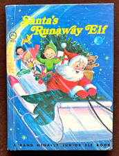 SANTA'S RUNAWAY ELF ~ vintage Rand McNally Junior Elf Book ~ Jean Lewis, 1977 VG