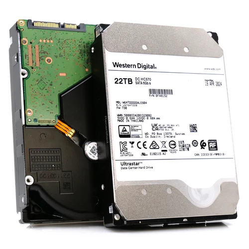 WD Ultrastar HC570 22TB 7.2K SATA 3.5" Enterprise HDD WUH722222ALE604 0F48152
