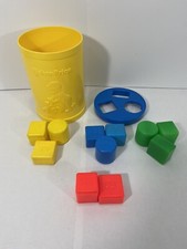 1977 FISHER PRICE BABY  S FIRST BLOCKS 414 USA VINTAGE SHAPES VGC 