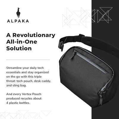 ALPAKA Vertex Pouch - All-in-One Sling Bag, Tech Pouch, and Desk