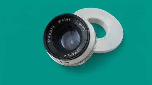 Vintage Meopta Belar Photo Enlarging Lens 4.5/75, 10 Blades, m23 / m42 mount - Picture 3 of 11