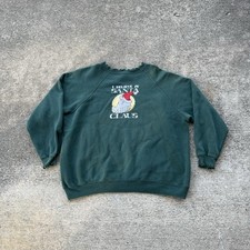 Vintage Hanes Her Way Women  s Christmas Crewneck Pullover Forest Green Size XL