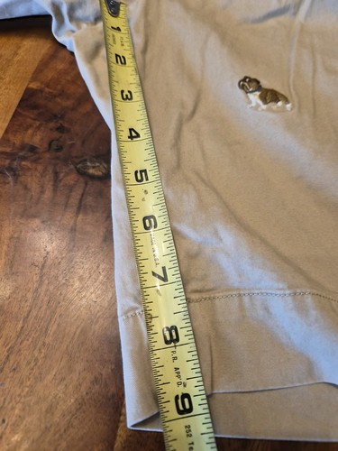 Polo Ralph Lauren Men Classic Fit 9” Khaki Shorts Size 36 Bulldog All Over Print - Picture 10 of 11