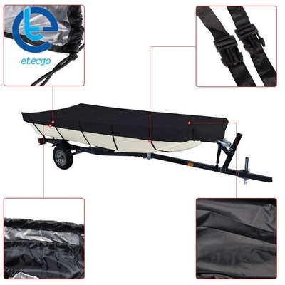 210D 18FT Jon Boat Cover Heavy Duty Trailerable Beam Width Up to 75in New