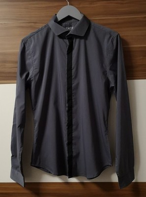Hemd Herren SMOG Easy Care Slim Fit Grau Größe; M Gebraucht
