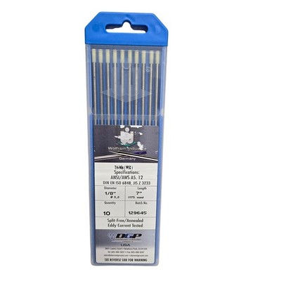 Wolfram Industrie Tri-Mix WS2 Tungsten Electrodes 1/8'' x 7'' 10pk Diamond Ground