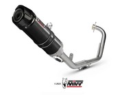 Mivv Komplett Auspuff Gp Inox Schwarz FüR Yamaha YZF-R125 2008-2013