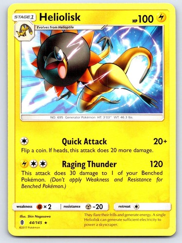 Heliolisk 44/145 Rare Guardians Rising Pokemon