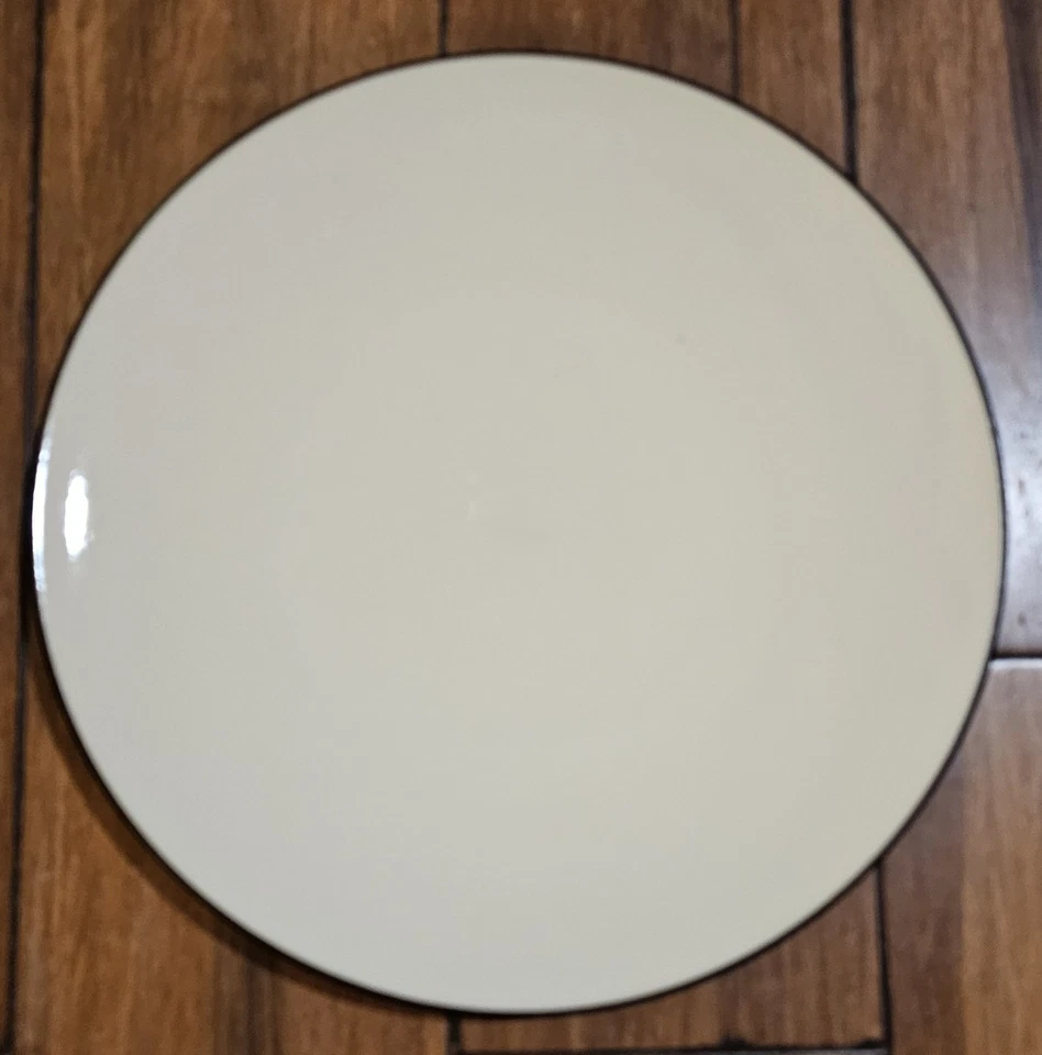 Crate Barrel Kathleen Wills Kita Dinner Plates Ivory Crackle 11in Set Of 3 - Image 2 of 4