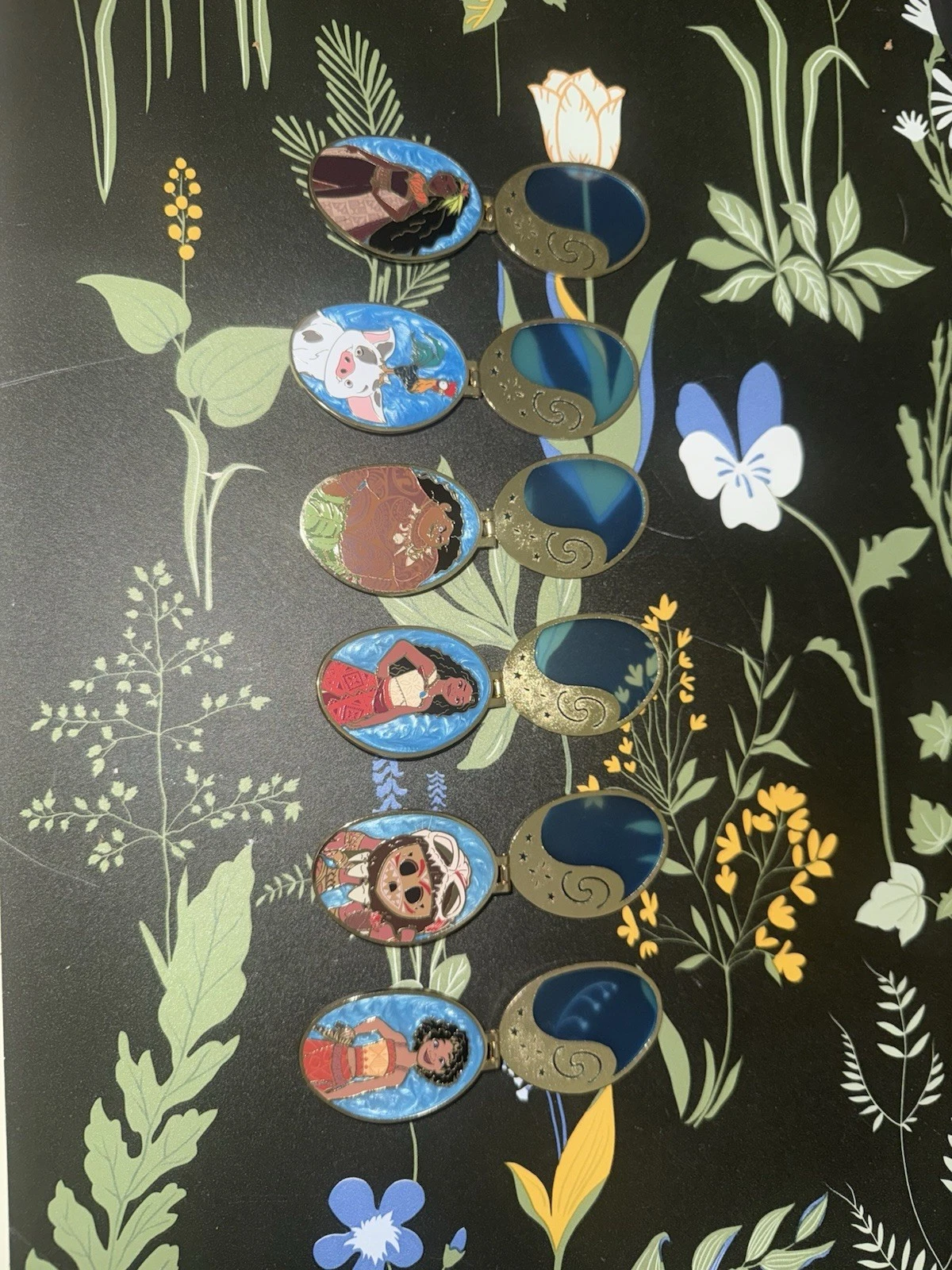 Disney Moana 2 Hinged Lockett Pin Set Collectible Disney