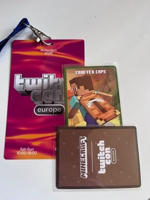 Minecraft Crafter Cape Code TwitchCon Exclusive Limited Edition