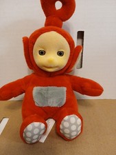 SPIN MASTERS TELETUBBIES TELETUBBY SITTING PO FLOCKED FACE PLUSH DOLL FIGURE