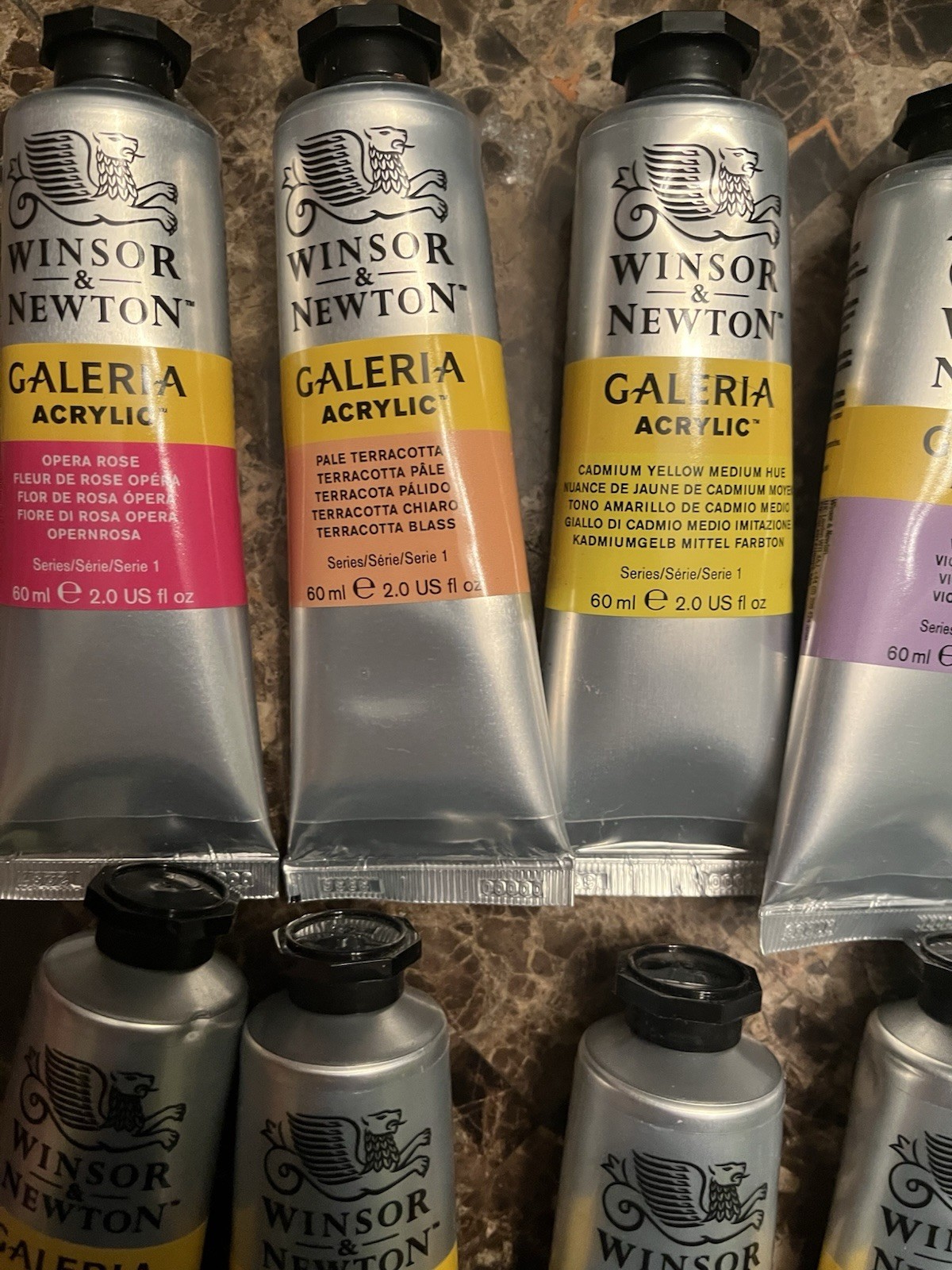 Winsor & Newton Galeria Acrylic Paint Set - Lot Of  18 x 60ml (2oz) Tubes