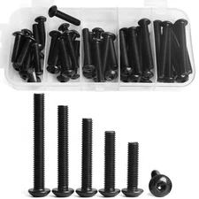 M5 x 20mm, 25mm, 30mm, 35mm, 40mm Button Head Socket Cap Screws Bolts, 10.9 G...