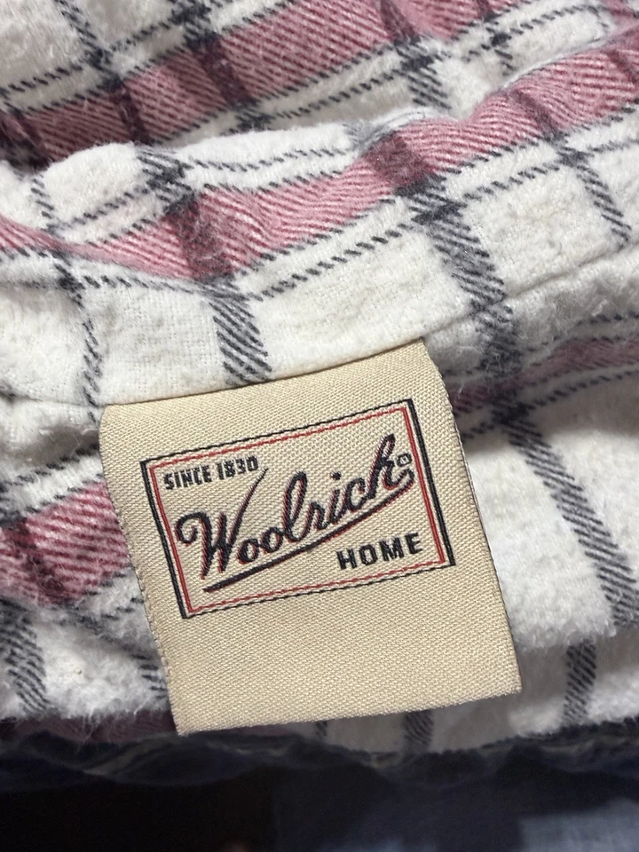 Woolrich бежевый/красный/черный клетку фланелевый пододеяльник и 2 наволочки - королева комплект - Изображение 2 из 2