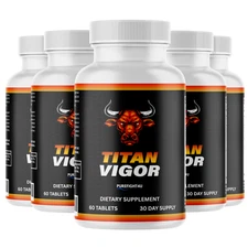 Titan Vigor for Men, Male Energy & Vitality Pills Supplement - 300 Tablets