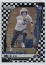 2024 Panini Prizm Rookies Black & White Checker Prizm Braden Fiske #310 17h0