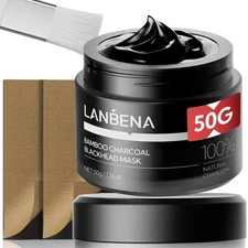 	LANBENA 3.0 Bamboo Charcoal Blackhead Remover Mask 50g/1.76 oz 120+ pcs Nose	