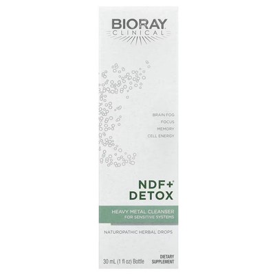 2 X  Bioray, NDF+� Detox, Heavy Metal Cleanser, 1 fl oz (30 ml)