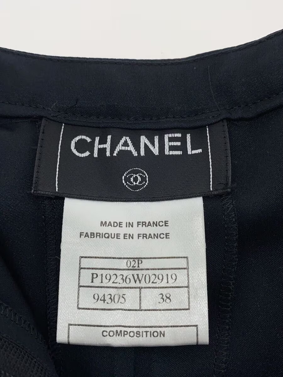 CHANEL skirt size 38 silk black thumbnail 4