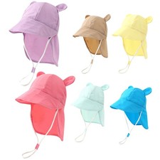Baby Girls Boys Kids Legionnaires Hat UPF 50+ Sun Protection Swim Cap Flap Hats