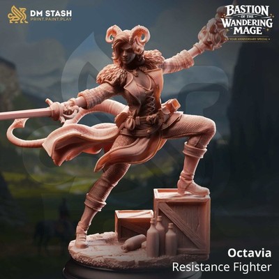 Tabletop Resistance Fighter Miniature Octavia R DM Stash