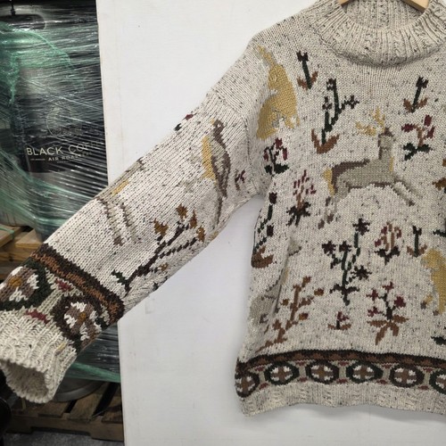IVY Vintage Hirsch Vogel Acryl Wollmischung Pullover Damen Größe Medium - Bild 3 von 9