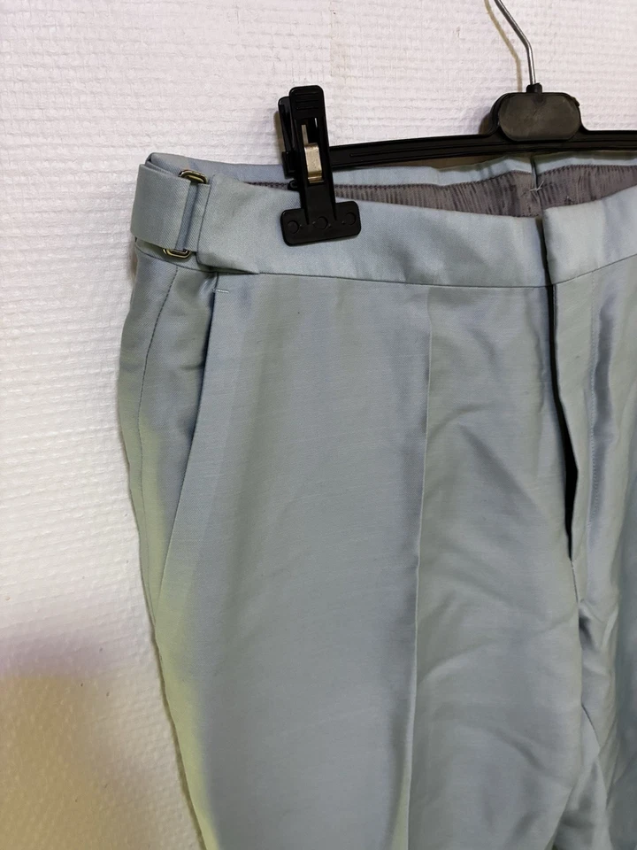 Tom Ford Pantalon Droit Costume Bleu Cyan - Photo 4/4