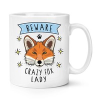 Beware VerrüCkte Fox Damen 284Ml Becher Tasse - Lustig Tiere