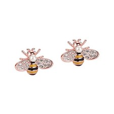 Solid 925 Sterling Silver Cute Bee Earrings Stud for Women Teens Girls Bee Studs