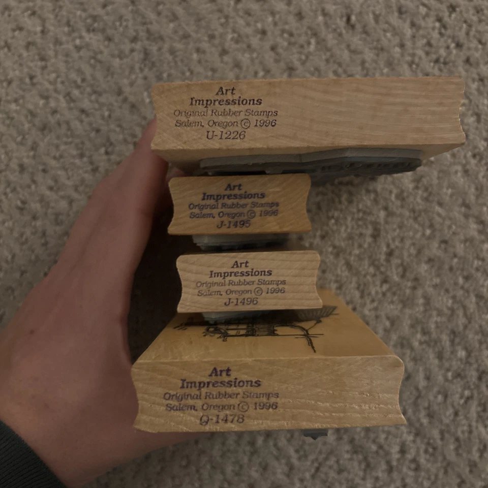 Деревянные резиновые штампы лот из 4  - Изображение 4 из 4