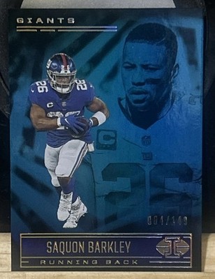 Saquon Barkley 2021 Panini Illusions Trophy Collection Light Blue 84/149 #49