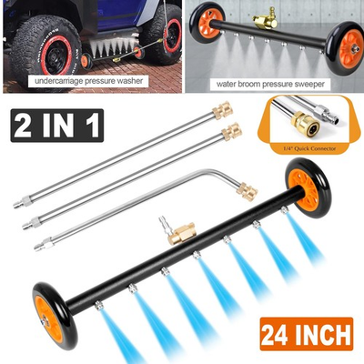 #ad 24quot; 4000PSI Under Car Pressure Washer Undercarriage Cleaner Underbody Wash Broom $37.99