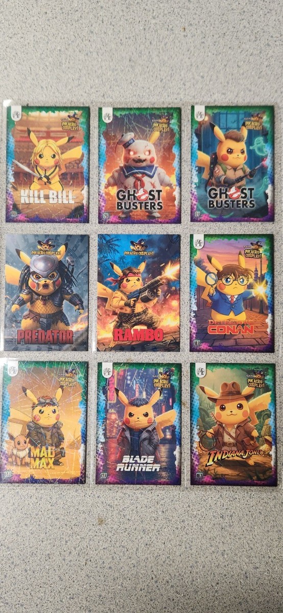 cosplay pokemon cards Pikachu Cosplay Pokemon Cards - FULL SET - Vcos Ultra Rare Cards but all FAKE... from Aliexpress