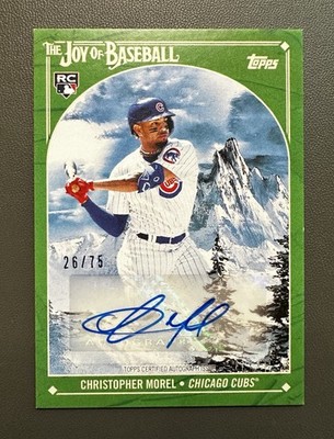 2023 Topps Bob Ross The Joy Of Baseball Christopher Morel Cubs RC Auto /75