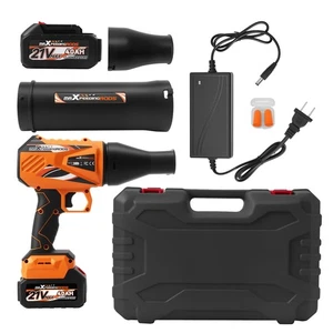 Cordless Leaf Blower 550 CFM 21V Brushless 4000mAh 2 Batteries Included